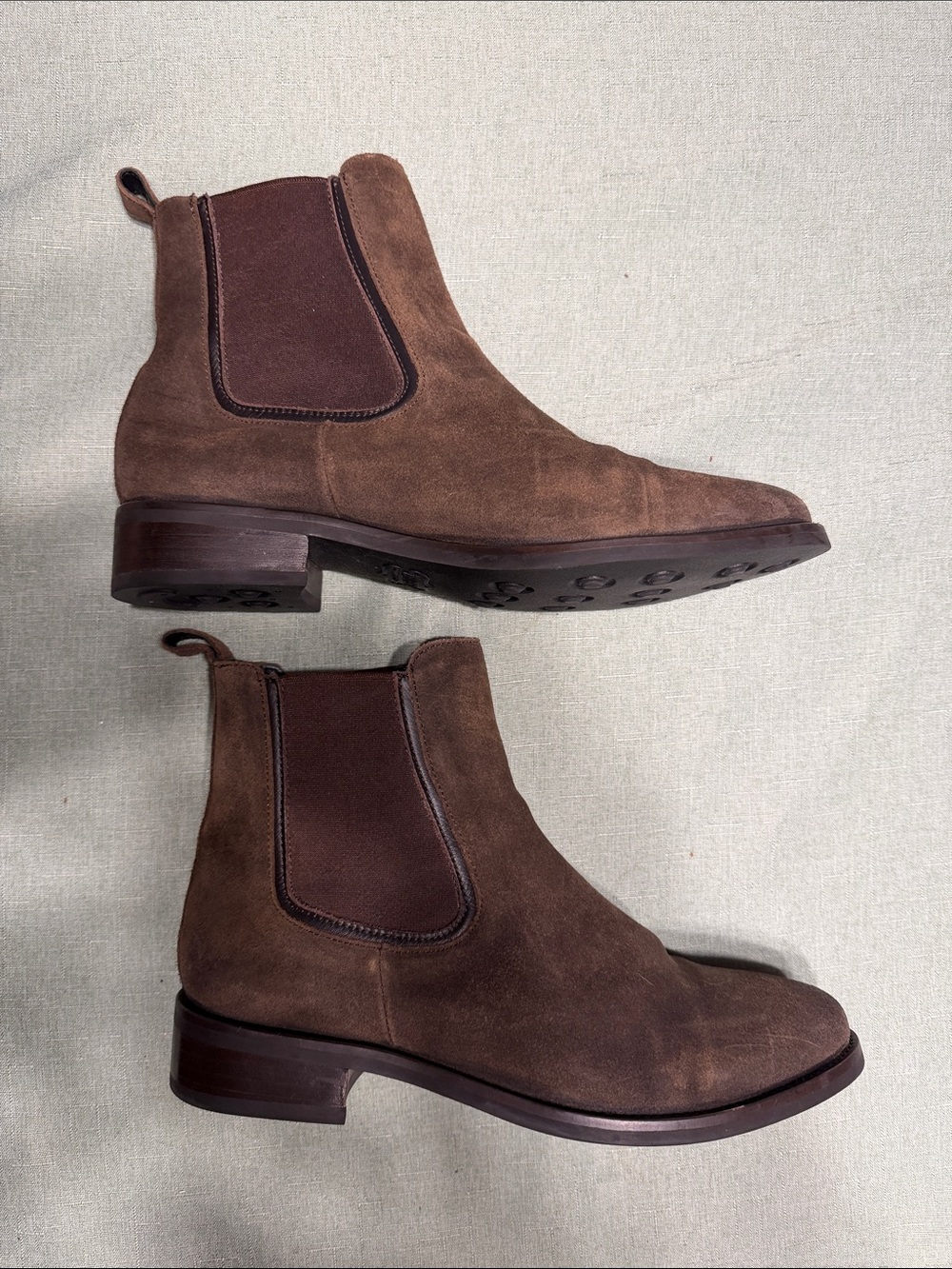 Thursday Boots 9.5 Duchess dark olive suede Chelsea Boots